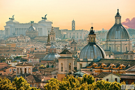 Фотообои Вид на Рим из Кастель Сант-Анджело, Италия
