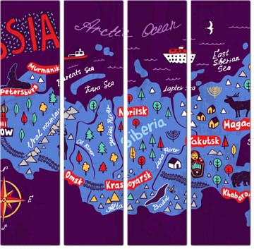 Карта путешествий по России