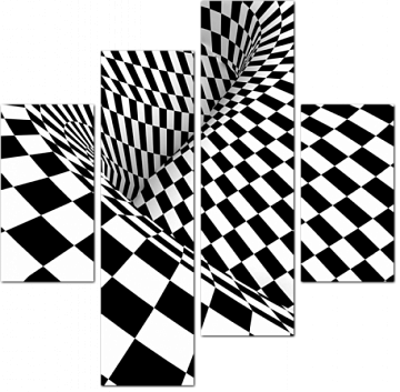 Черно-белая геометрия 3D