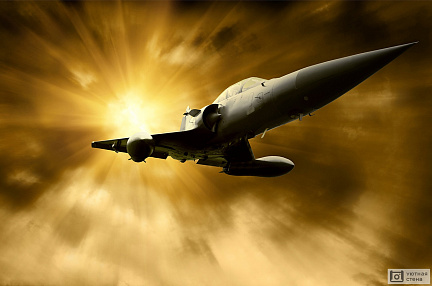 Военный самолет в небе
