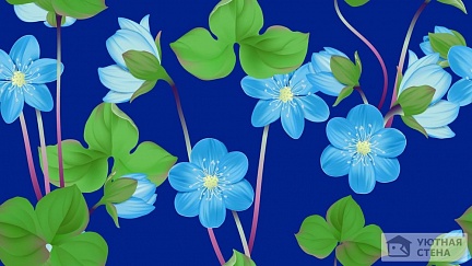 Мотив голубых цветов