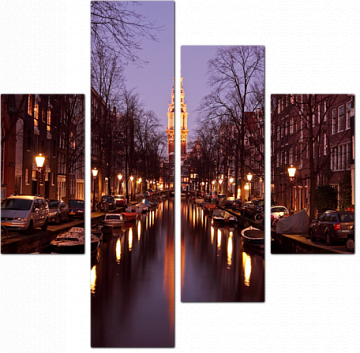 Сумерки в Амстердаме. Нидерланды