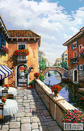 Фотообои Набережная Венеции в ярких красках