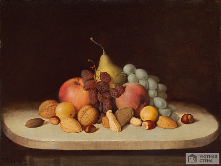 Роберт С. Дункансон — Натюрморт с фруктами и орехами