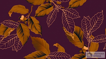 Листья на шоколадном фоне