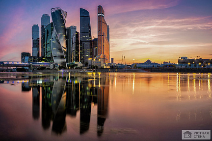 Фотообои Огни небоскребов Москва-Сити