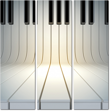 3D иллюстрация клавиш пианино