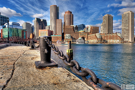 Фотообои Солнечная набережная Бостона. США