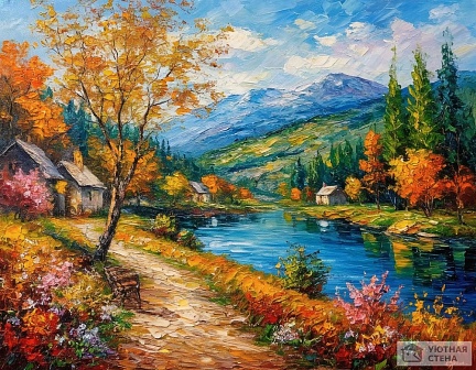 Осенью в горах живопись