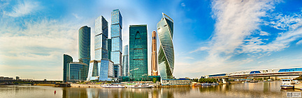 Фотообои Дневная панорама Москва-Сити