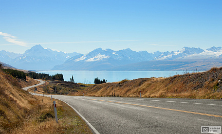 Живописная дорога в Национальный парк. Новая Зеландия