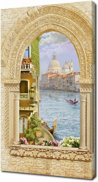 Окно с видом на канал в Венеции