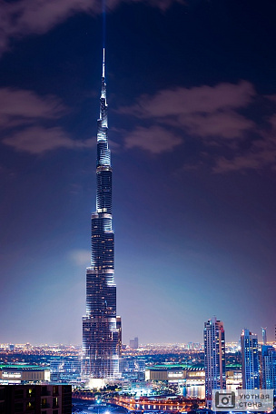 Фотообои Башня Бурдж-Халифа самое высокое здание в мире, Дубай