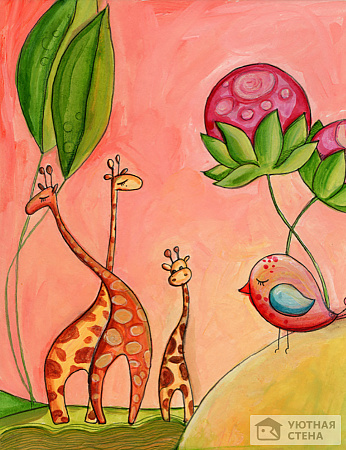 Живописные смешные жирафы