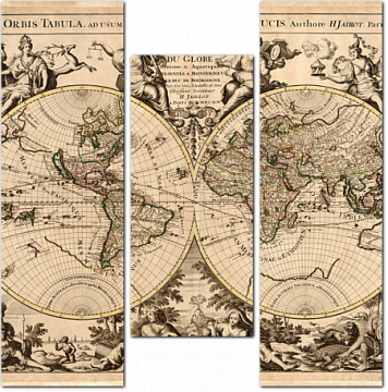 Карта мира. 1694 год