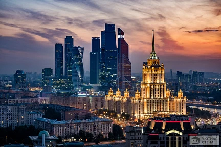 Вид на ночную Москву