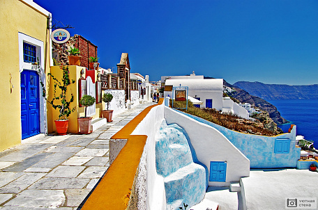 Фотообои Красочный Санторини. Греция