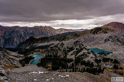 Фотообои Горные озера лазурного цвета