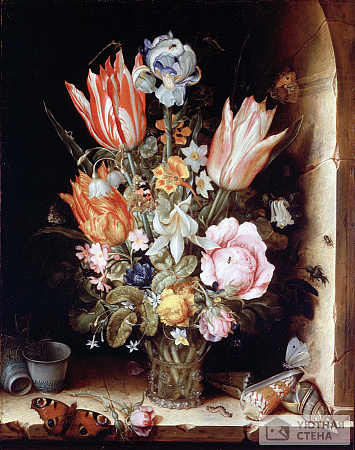 Кристоффель ван ден Берге — Натюрморт с цветами в вазе