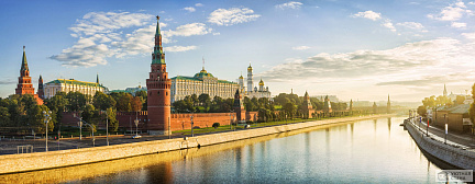 Фотообои Вид на Московский Кремль в солнечный день