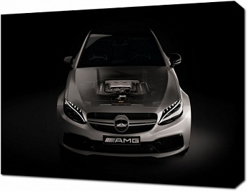 Mercedes на темном фоне
