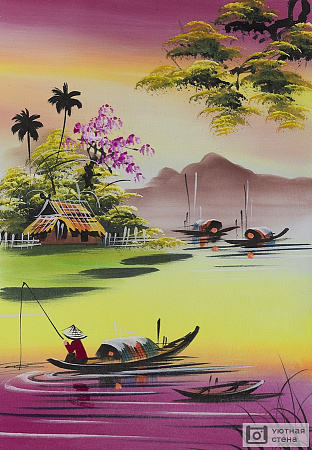 Рыбак. Вьетнамская живопись