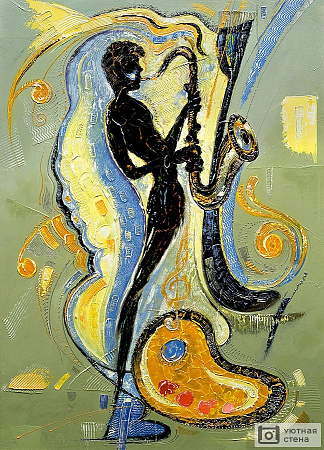Изображение музыканта, играющего на саксофоне