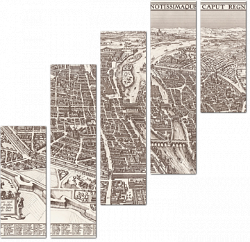 Карта Парижа. 1618 год