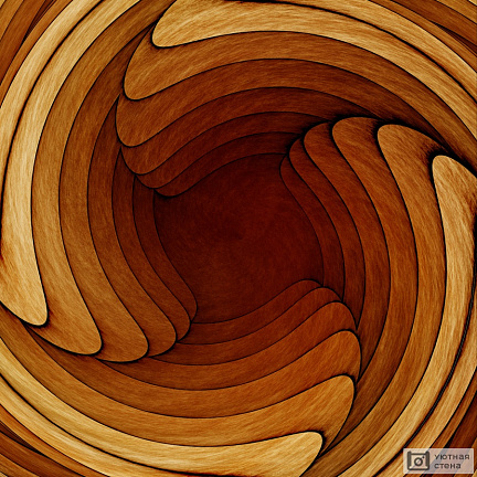 Деревянная 3D спираль