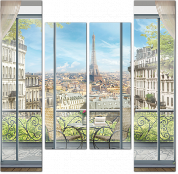 Замечательная терраса с видом на Париж