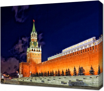 Кремлевские стены, Спасская башня, Москва