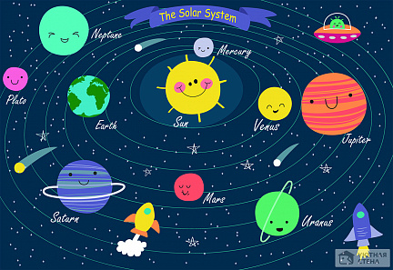 Детская схема солнечной системы