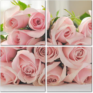 Нежный букет из розовых роз