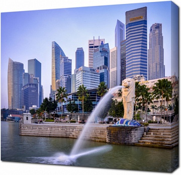 Вид на небоскребы Сингапура