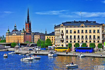 Солнечная набережная Стокгольма
