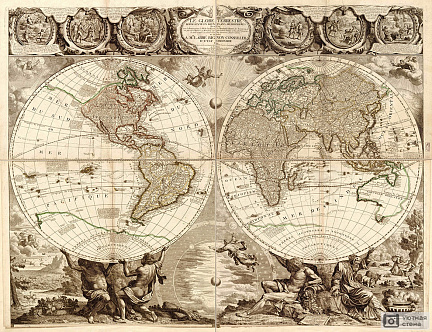 Карта мира. 1708 год