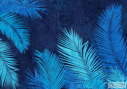 Синие листья тропических растений