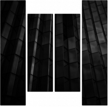 Черные фасады стеклянных зданий