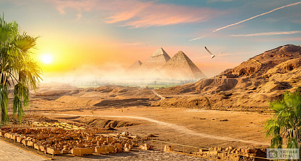Фотообои Чарующий мираж в плену песков Египта