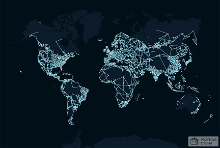 Карта сетей связи мира