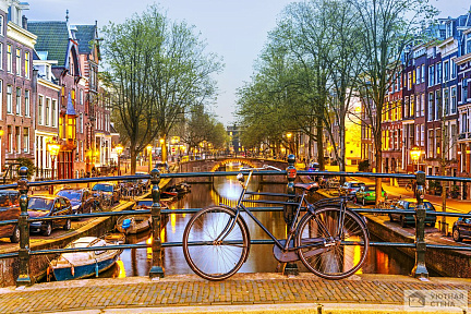 Фотообои Сумерки прекрасного Амстердама