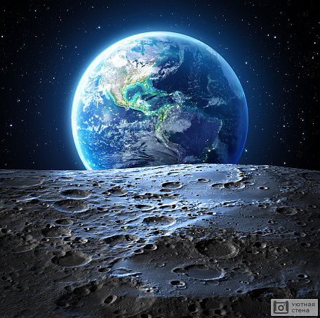 Планета Земля фото с Луны
