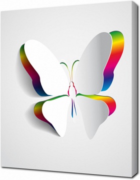 Радужная 3D бабочка