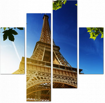 Блики солнца на Эйфелевой башне. Париж. Франция