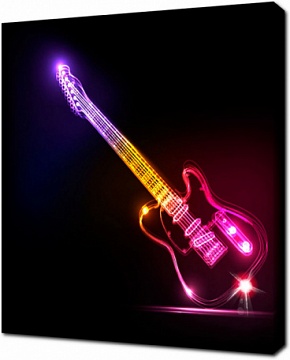 Гитара с неоновой подсветкой