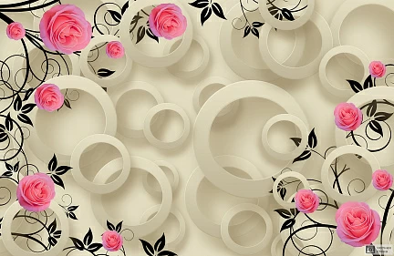 Кольца с розами 3D