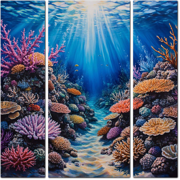 Коралловые рифы, оживающие под водой