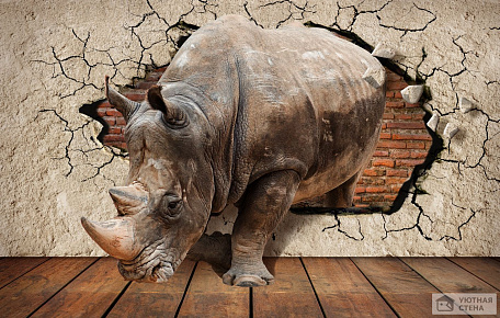 3D носорог