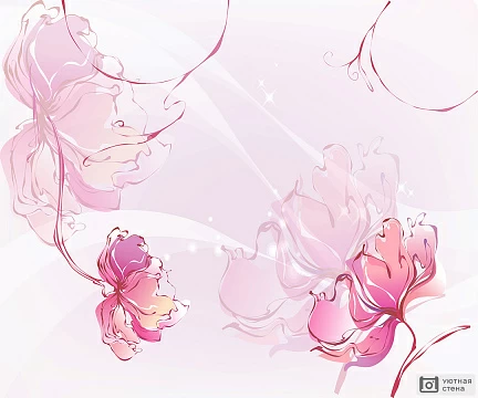 Розовые линии цветков