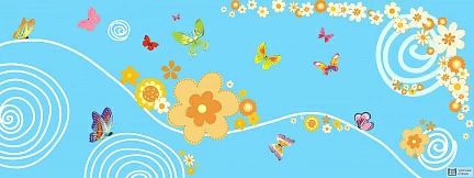 Летний детский фон